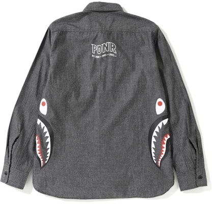 BAPE Side Zip Shark Shirt Black Order BAPE Side Zip Shark Shirt Black