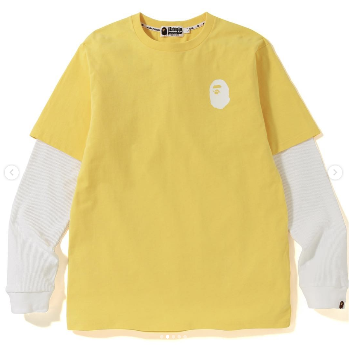 BAPE Pastel Color Layers LS Tee Yellow