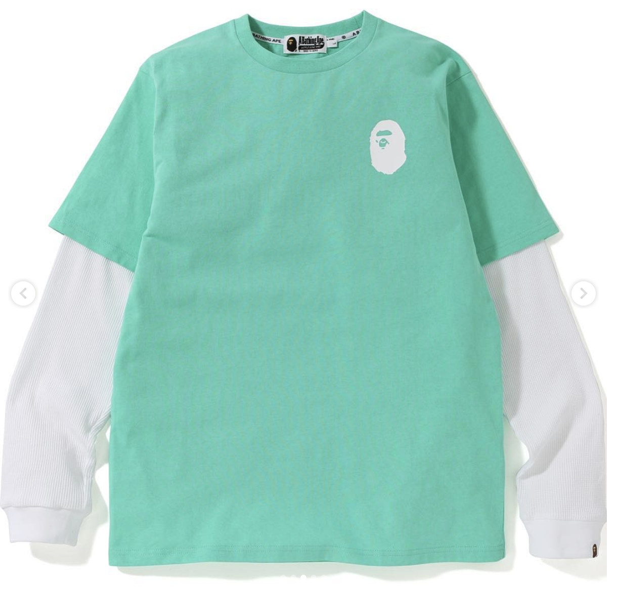 Buy BAPE Pastel Color Layers LS Tee Green