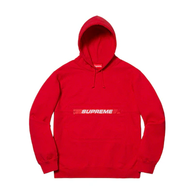 Supreme Zip Pouch Hooded Sweatshirt Red