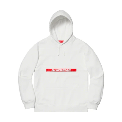 Supreme Zip Pouch Hooded Sweatshirt White