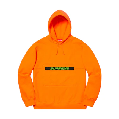 Supreme Zip Pouch Hooded Sweatshirt Orange