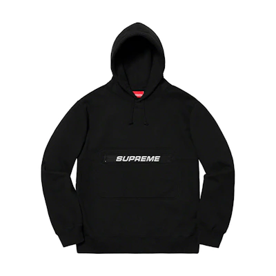 Supreme Zip Pouch Hoodie Black