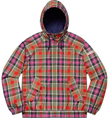 Supreme Gore-Tex Jaket Hooded Harrington Motif Kotak Hijau Olive Buy Supreme Gore-Tex Jaket Hooded Harrington Motif Kotak Hijau Olive