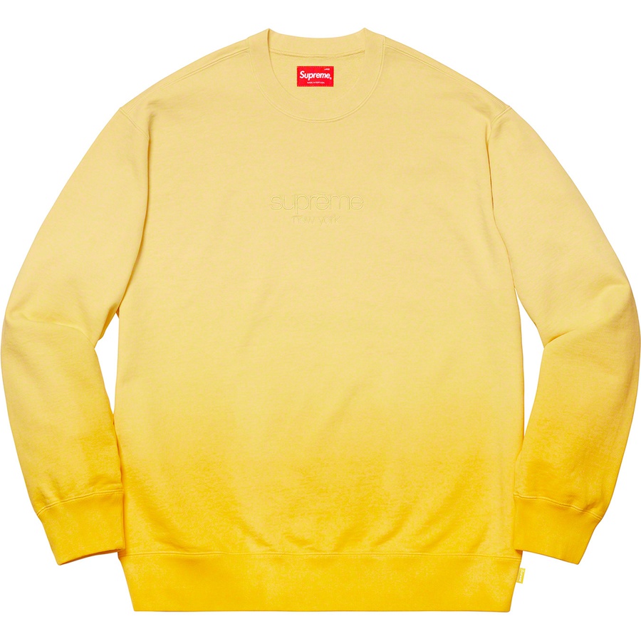 Supreme Dipped Crewneck Yellow Novelship