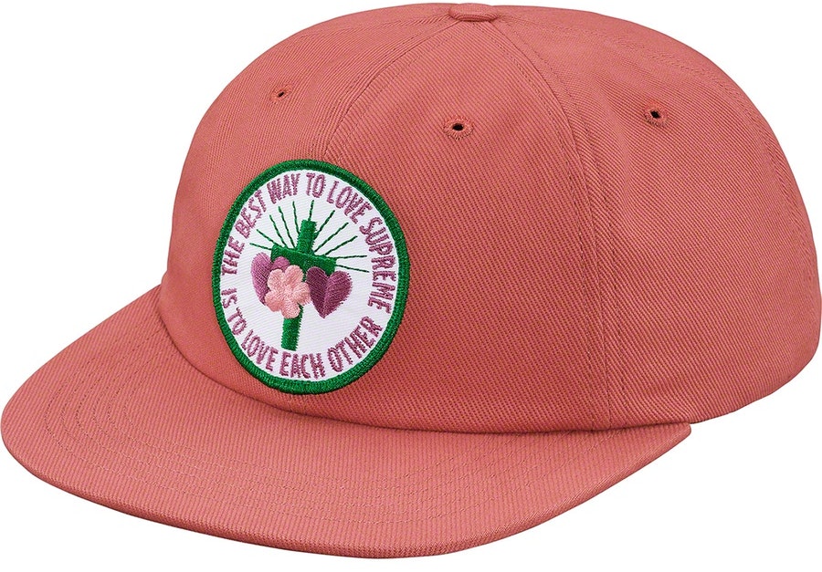 supreme-love-each-other-6-panel-light-red