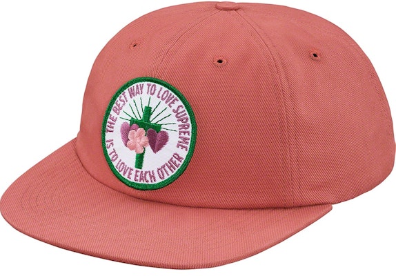 Supreme Love Each Other 6-Panel Light Red Buy Supreme Love Each Other 6-Panel Light Red