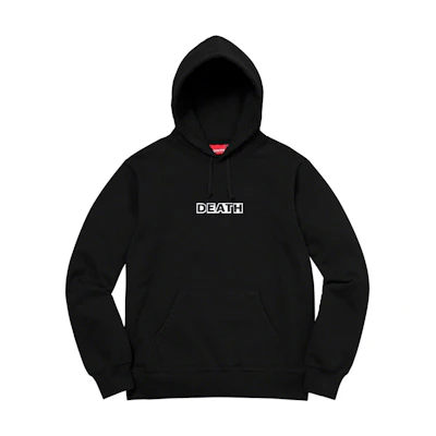 Supreme Gilbert&George DEATH Hooded Sweatshirt Black