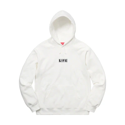 Supreme Gilbert&George LIFE Hooded Sweatshirt White