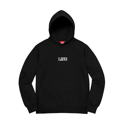 Supreme Gilbert&George LIFE Hooded Sweatshirt Black