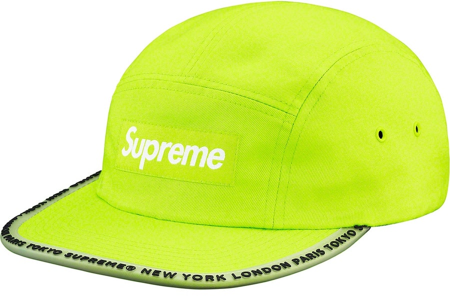 supreme-worldwide-visor-tape-camp-cap-lime
