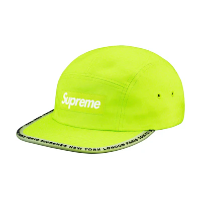 Supreme Worldwide Visor Tape Camp Cap Lime