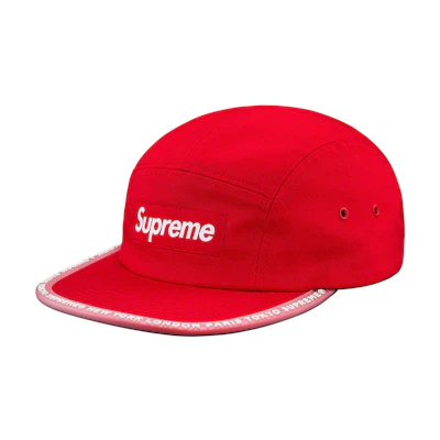Supreme Worldwide Visor Tape Camp Cap Red