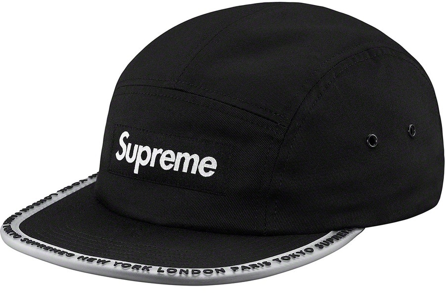 supreme-worldwide-visor-tape-camp-cap-black