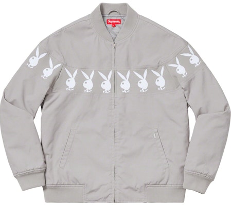Jaket Kolaborasi Supreme x Playboy Abu-abu Buy Jaket Kolaborasi Supreme x Playboy Abu-abu