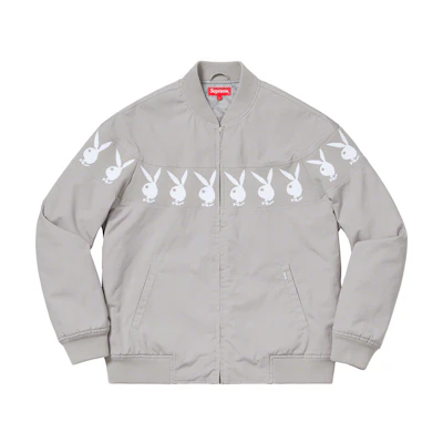 Supreme Playboy Crew Jacket Grey