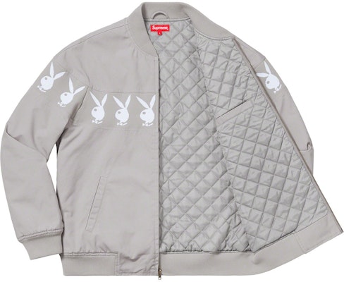 Jaket Kolaborasi Supreme x Playboy Abu-abu Order Jaket Kolaborasi Supreme x Playboy Abu-abu