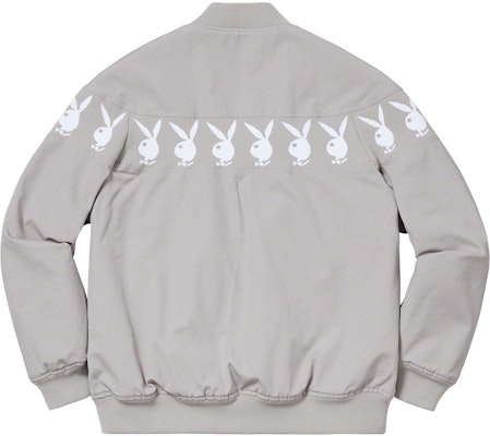 Jaket Kolaborasi Supreme x Playboy Abu-abu Lookbook Jaket Kolaborasi Supreme x Playboy Abu-abu