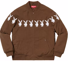 Supreme x Playboy Crew Jacket Brown Supreme x Playboy Crew Jacket Brown