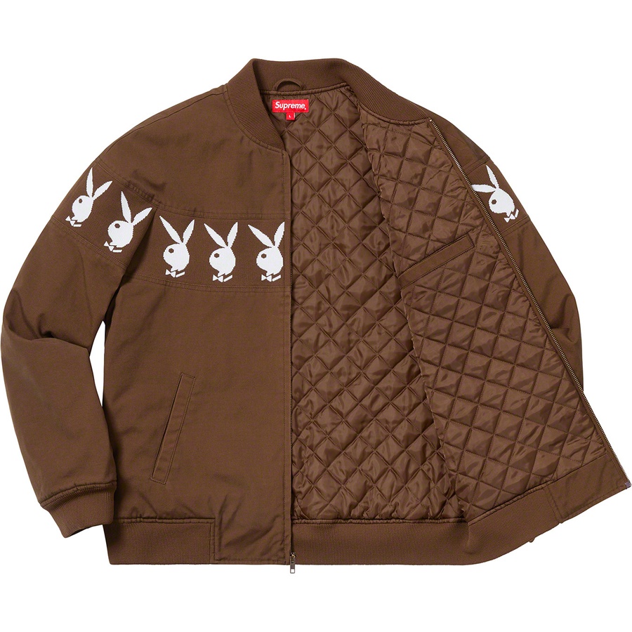 Supreme x Playboy Crew Jacket Brown - Novelship