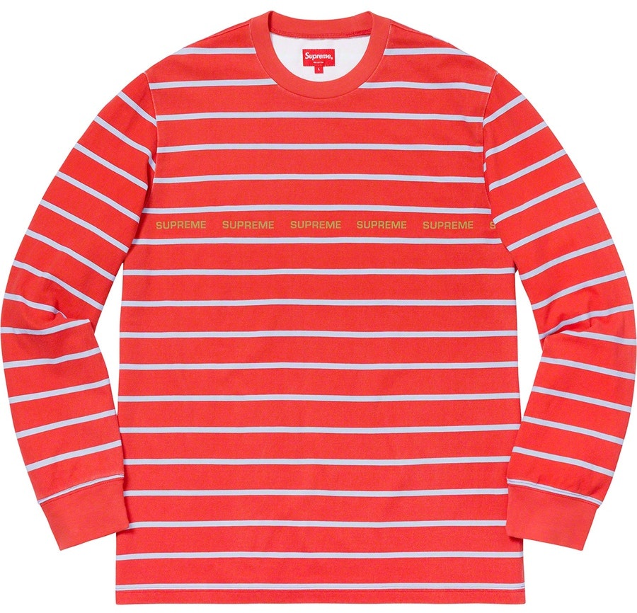 supreme-printed-stripe-pique-ls-top-red