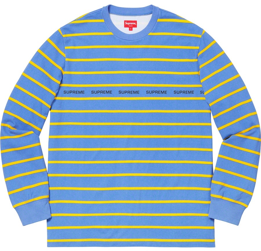 supreme-printed-stripe-pique-ls-top-blue