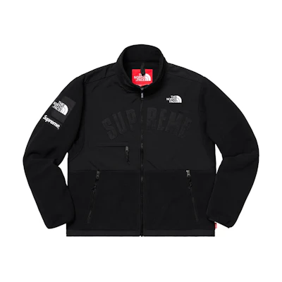 Supreme TNF Arc Logo Denali Fleece Jacket Black