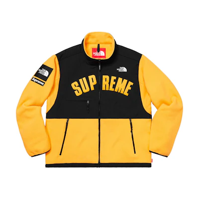 Supreme TNF Arc Logo Denali Fleece Jacket Yellow