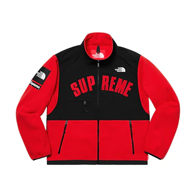 Supreme TNF Arc Logo Denali Fleece Jacket Red