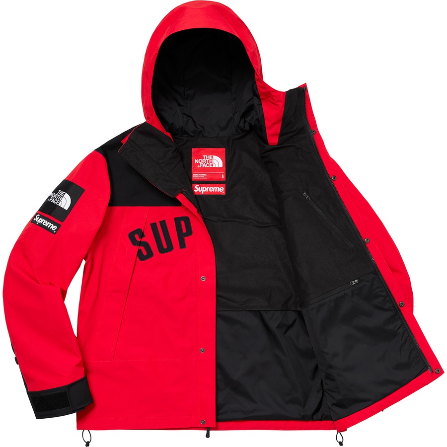 Supreme the north face arc logo mountain parka shop red