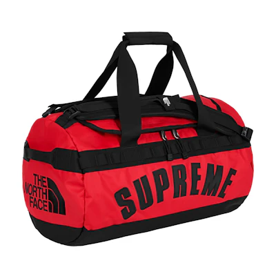 Supreme TNF Arc Logo Base Camp Duffle Bag Red