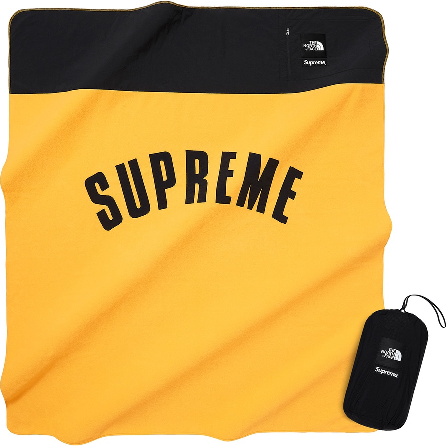 Supreme x The North Face Arc Logo Denali Fleece Blanket Yellow
