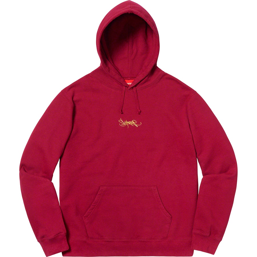 Supreme Tag Logo Hooded Sweatshirt Cardinal - Novelship