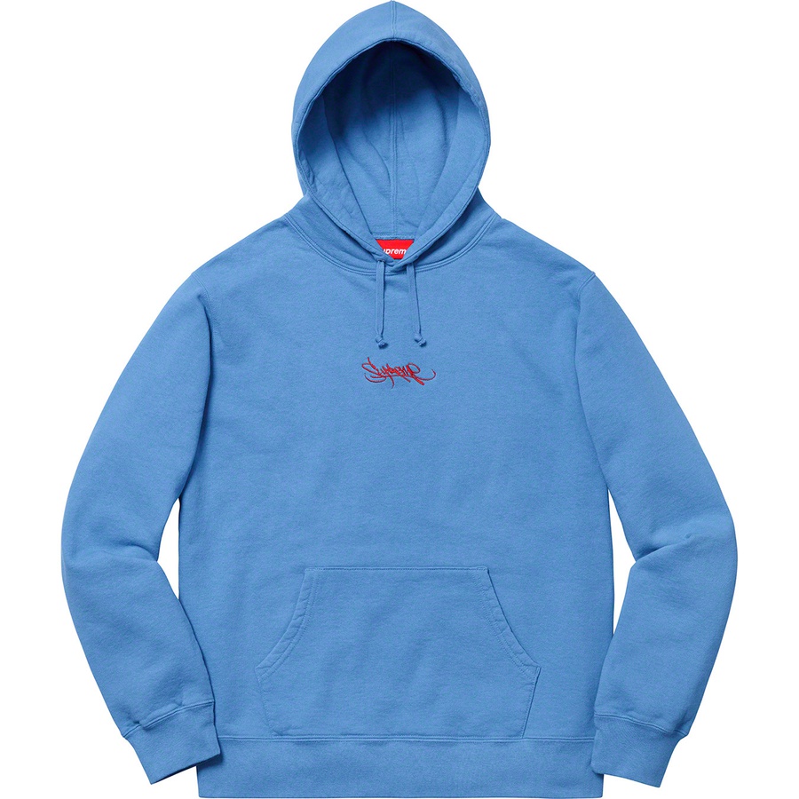 Supreme Tag Logo Hooded Sweatshirt Columbia Blue - Novelship