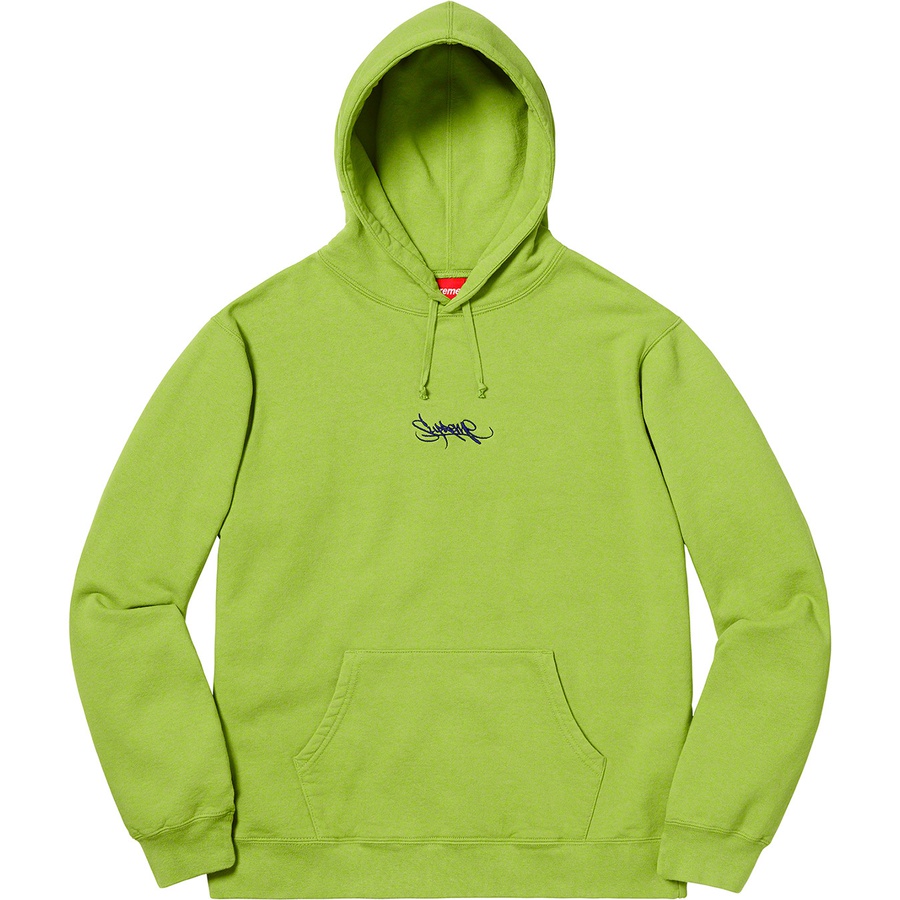 Supreme Tag Logo Hooded Sweatshirt Lime - Novelship