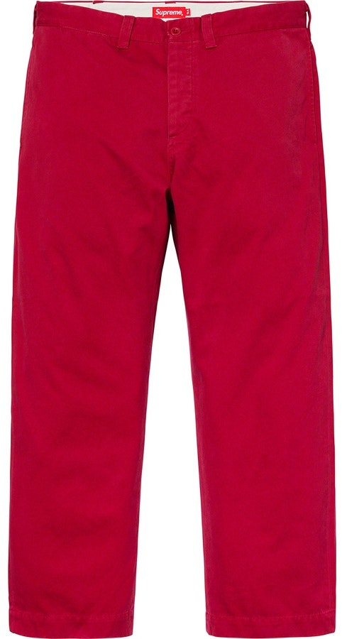 supreme-arc-logo-chino-pants-red