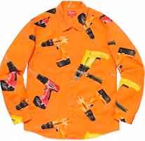 Supreme Drills Work Shirt Orange Supreme Drills Work Shirt Orange