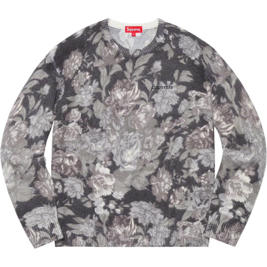 Supreme Printed Floral Angora Sweater Black - Novelship