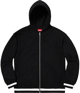 Sudadera con cremallera Supreme Old English Stripe negra. Buy Sudadera con cremallera Supreme Old English Stripe negra.