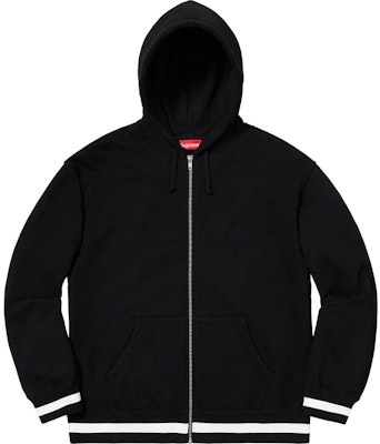 Sudadera con cremallera Supreme Old English Stripe negra. Buy Sudadera con cremallera Supreme Old English Stripe negra.