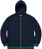 Supreme Old English Stripe Zip Up Sweatshirt Navy Supreme Old English Stripe Zip Up Sweatshirt Navy