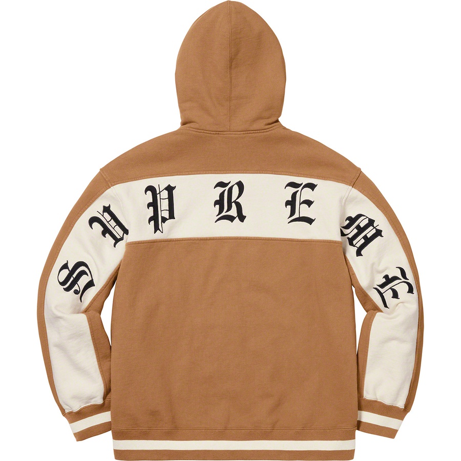Supreme old english stripe zip up sweatshirt hotsell