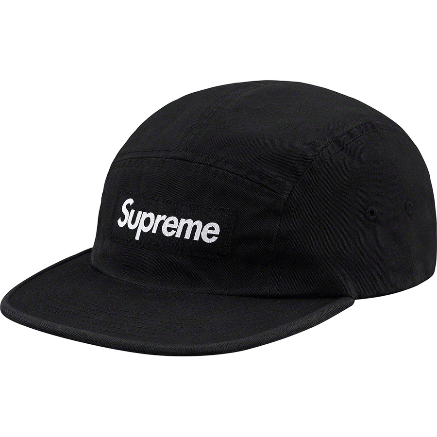 Supreme Washed Chino Twill Camp Cap Black