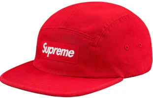 Supreme Washed Chino Twill Camp Cap Red Supreme Washed Chino Twill Camp Cap Red