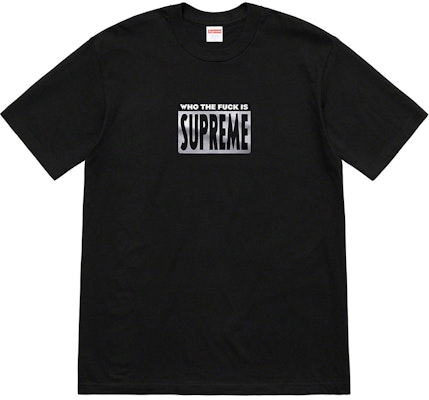 슈프림 "누구세요" 블랙 티셔츠
Buy 슈프림 "누구세요" 블랙 티셔츠