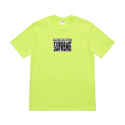 Supreme Who The Fuck Tee Neon Green