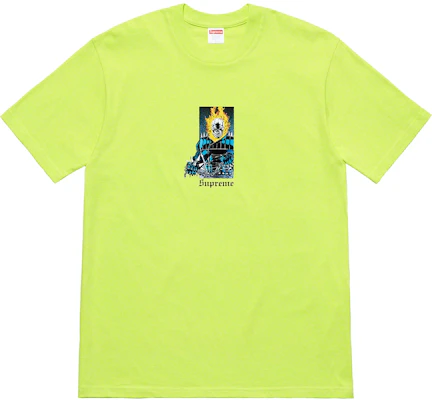 Supreme Ghost Rider Tee Neon Green Buy Supreme Ghost Rider Tee Neon Green