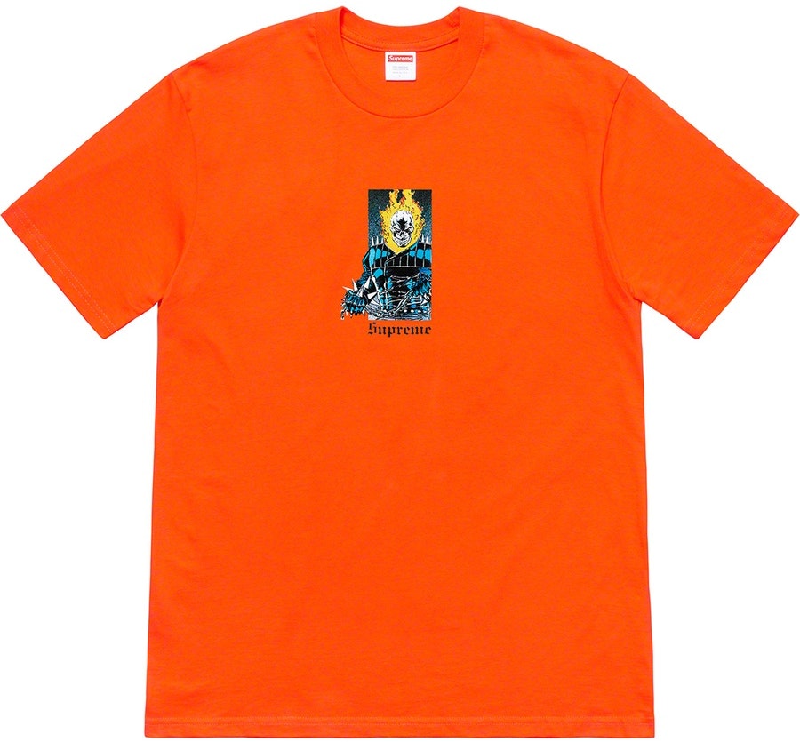 supreme-ghost-rider-tee-orange