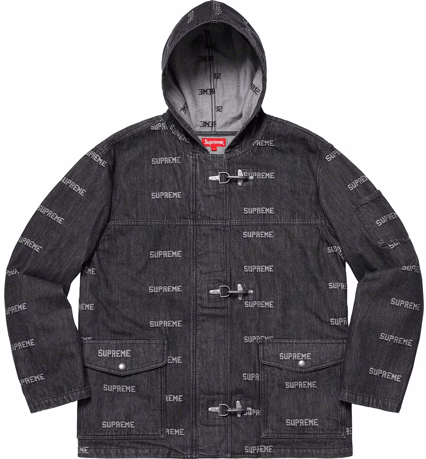 supreme-logo-denim-turnout-jacket-black