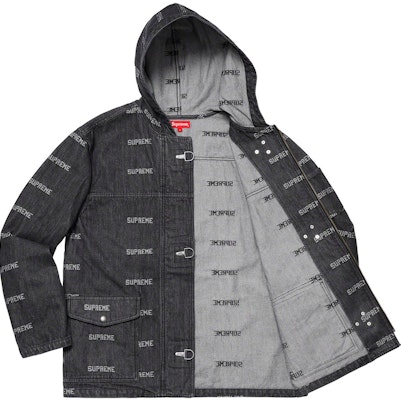 Jaket Hitam Denim Turnout Logo Supreme Order Jaket Hitam Denim Turnout Logo Supreme